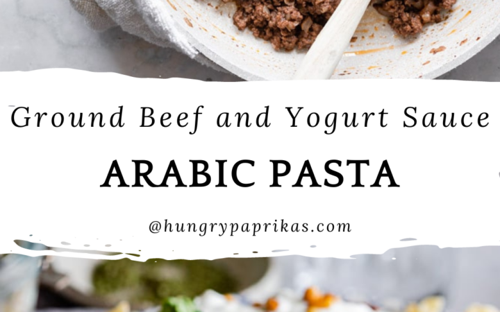 arabic pasta with yogurt sauce