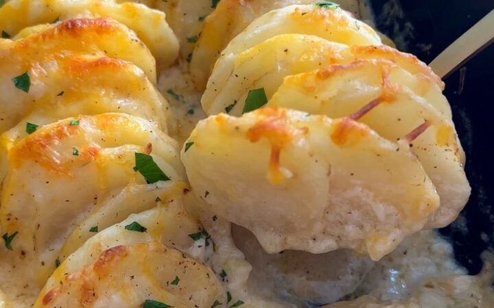 sliced baked potato casserole