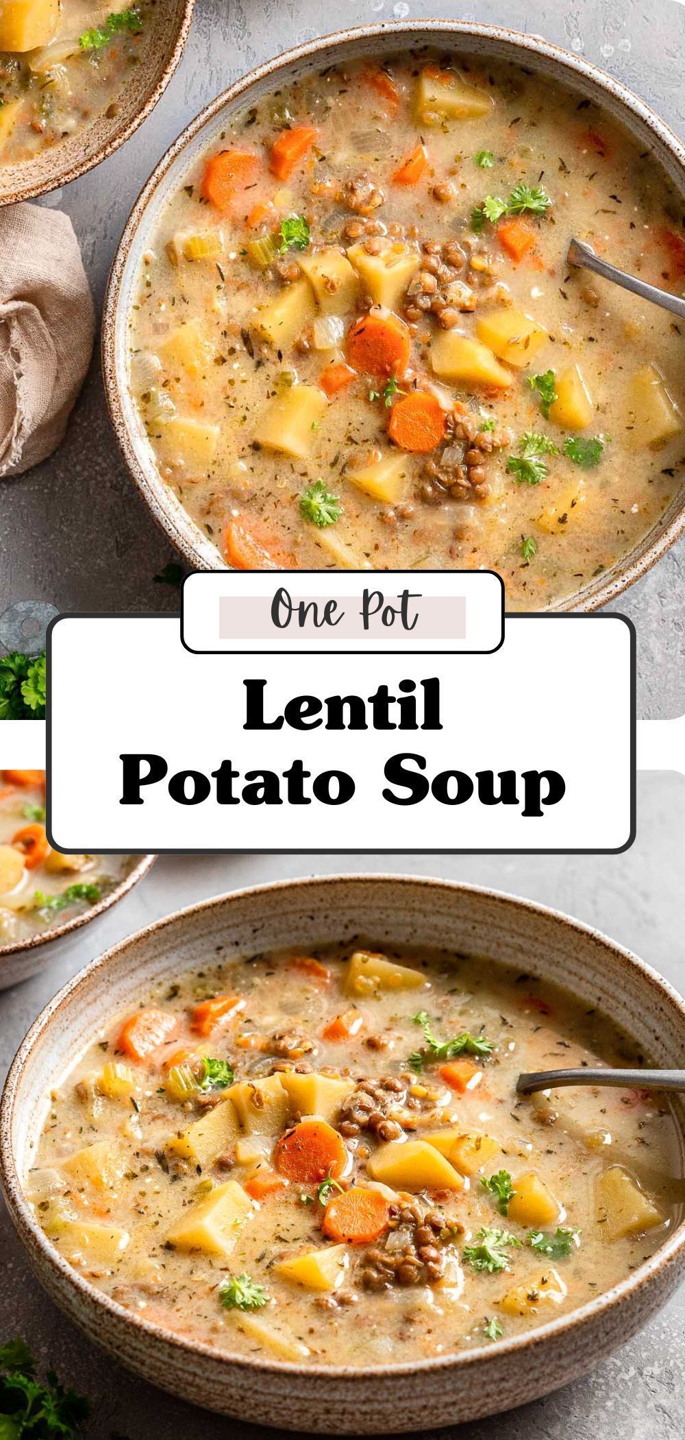 Hearty Lentil Soup with Potatoes and Carrots