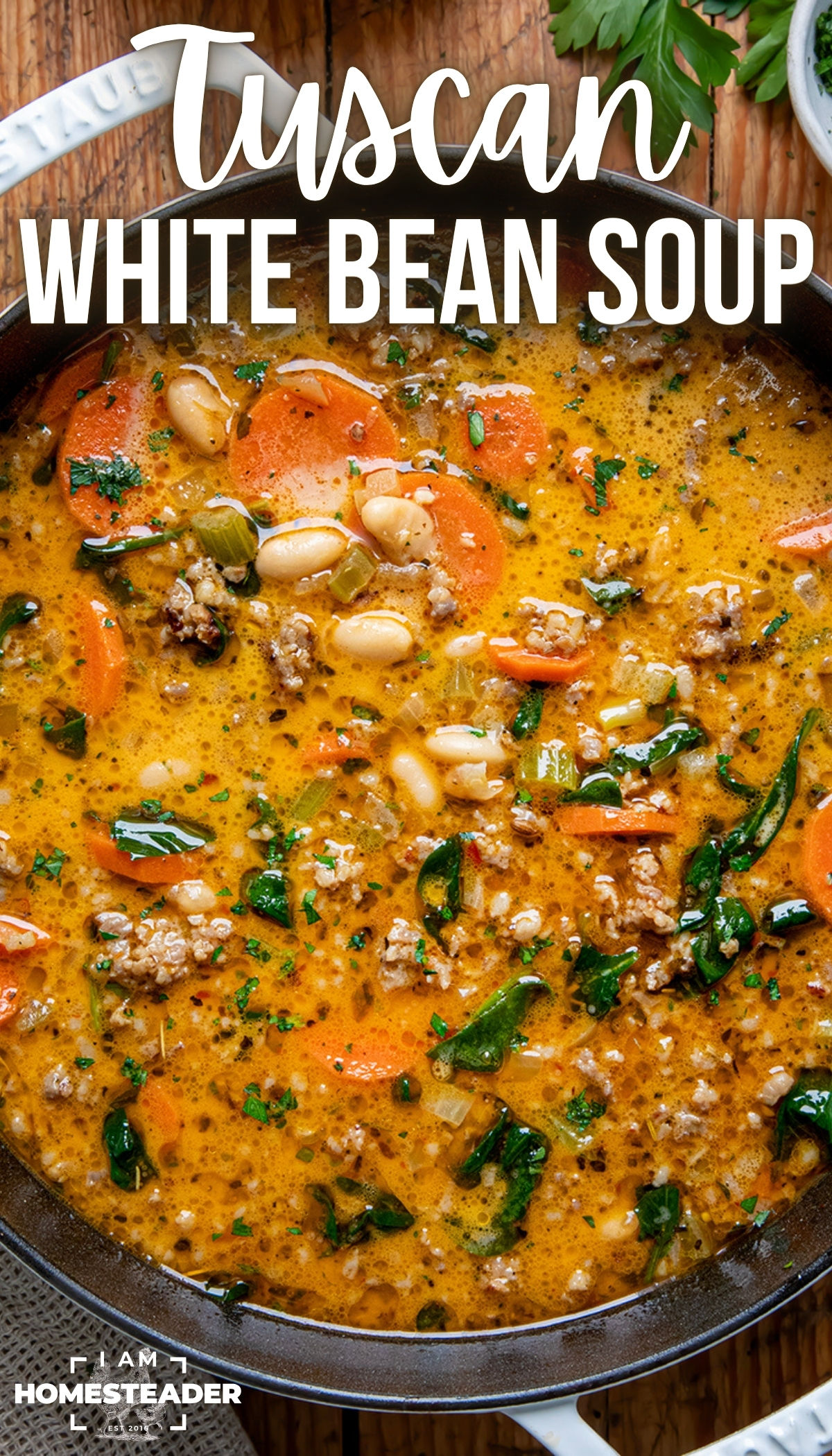 Tuscan White Bean Soup I Am Homesteader
