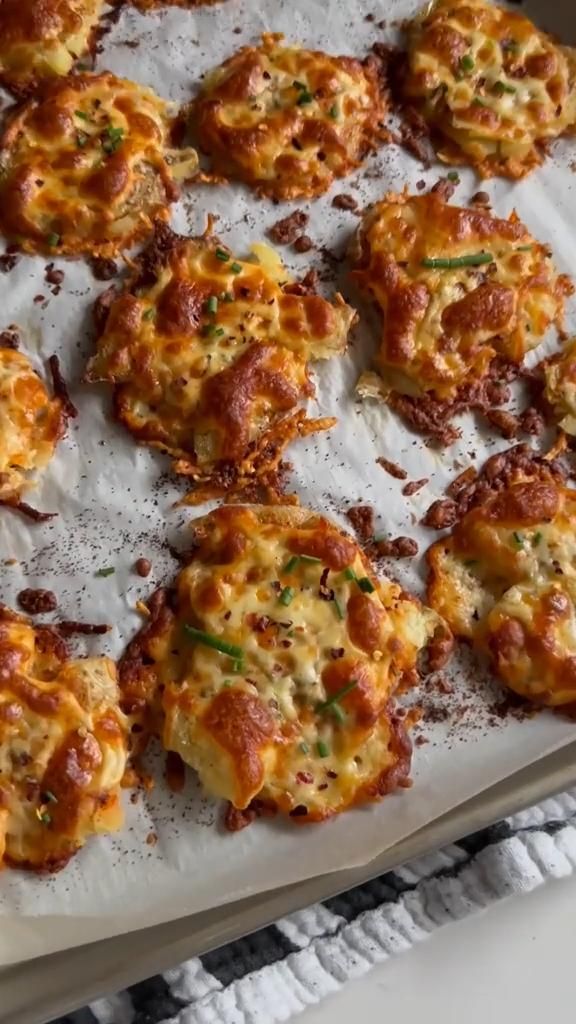 crispy garlic parmesan potato rounds