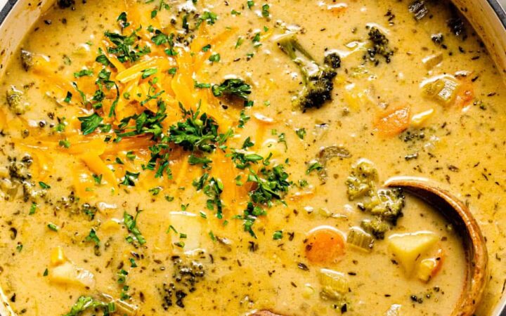 vegan broccoli cheese soup