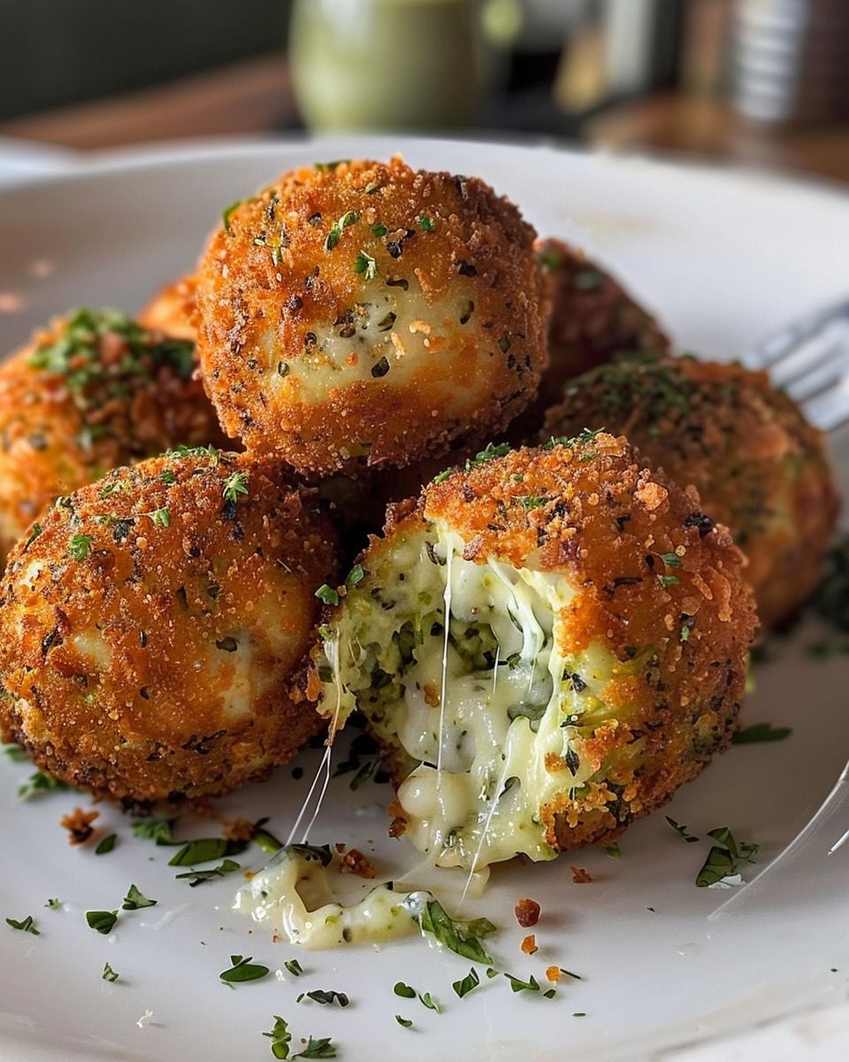 Fried Cheese Balls In Skillet