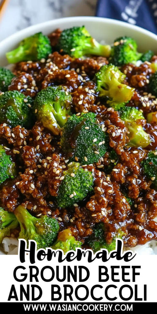 ground beef and broccoli bowls