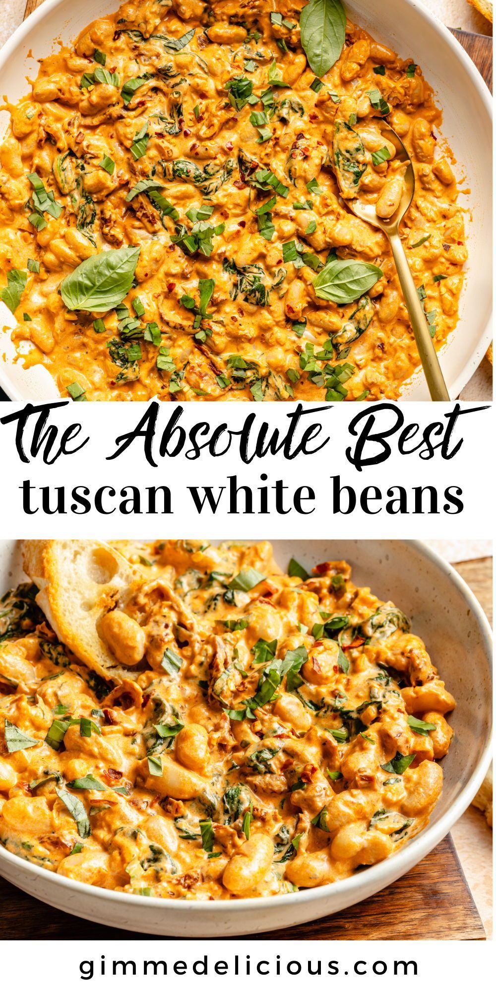Creamy White Bean & Spinach Skillet