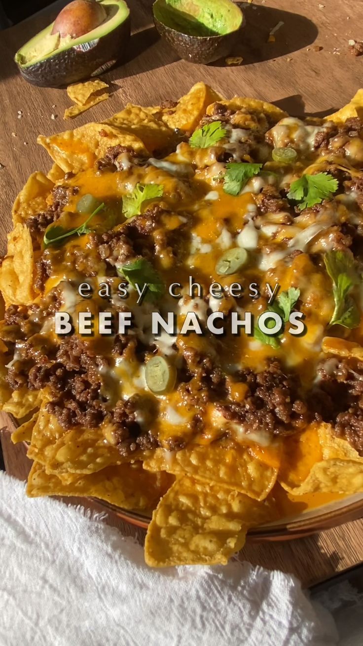 Cheesy Beef Nachos Dinner