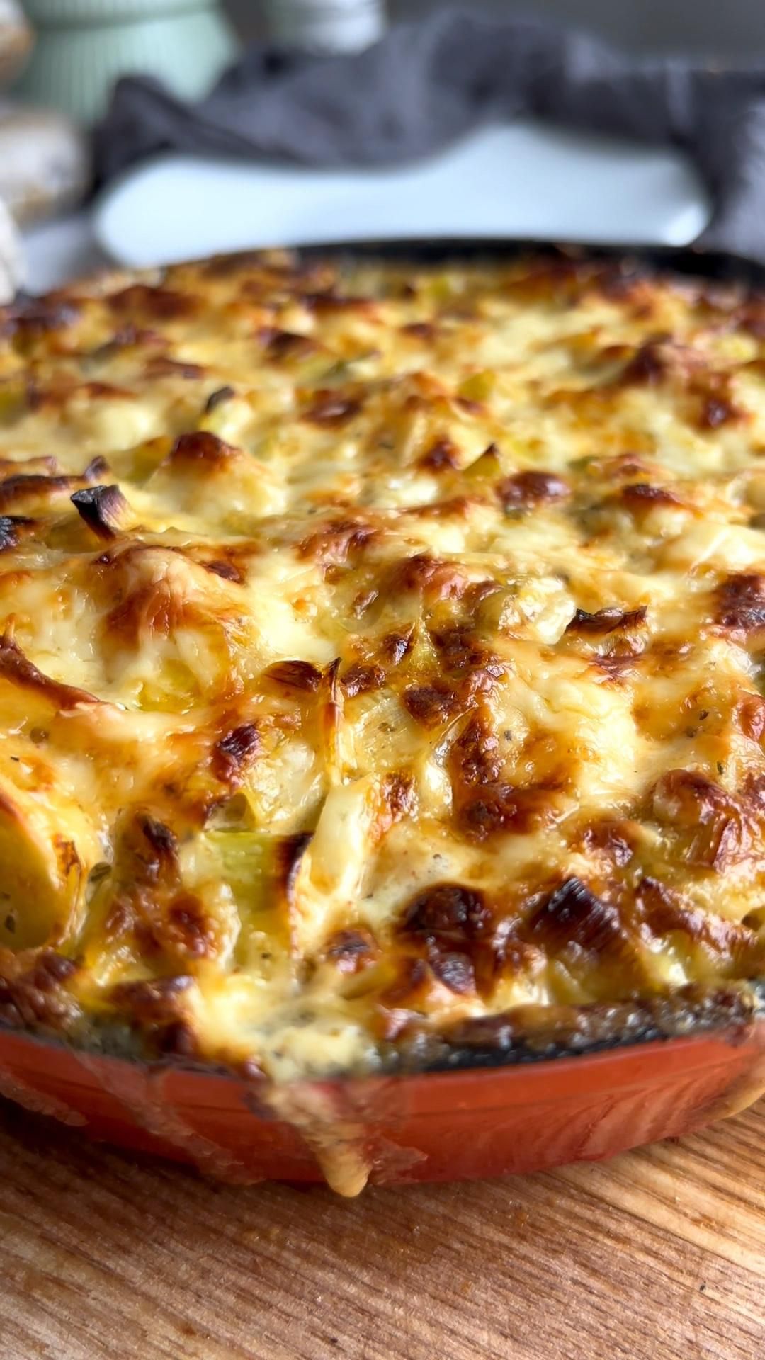 Creamy Leek and Potato Gratin