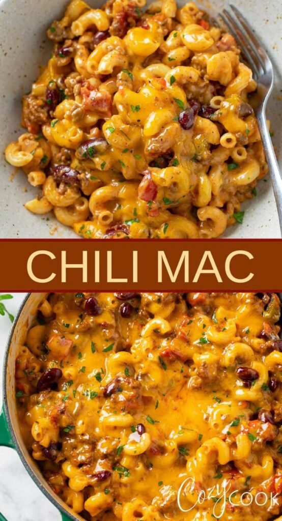 cheesy chili mac meal