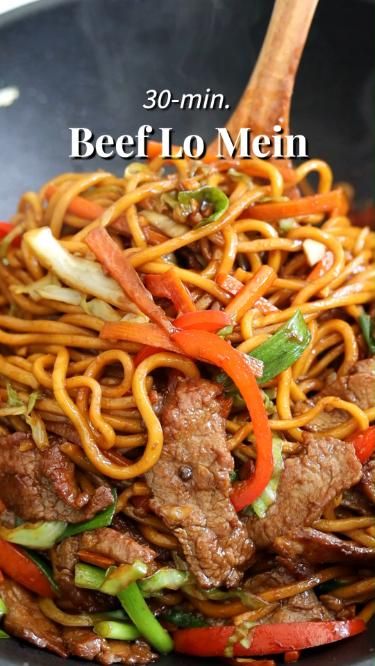 flank steak lo mein