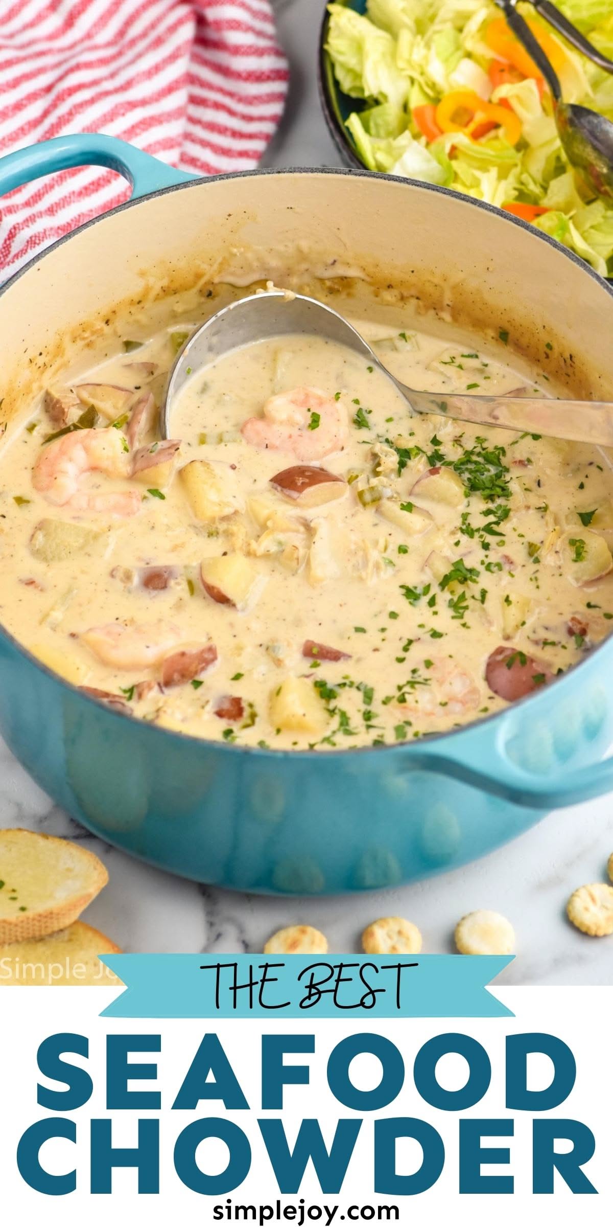 Creamy Seafood Chowder In Pot