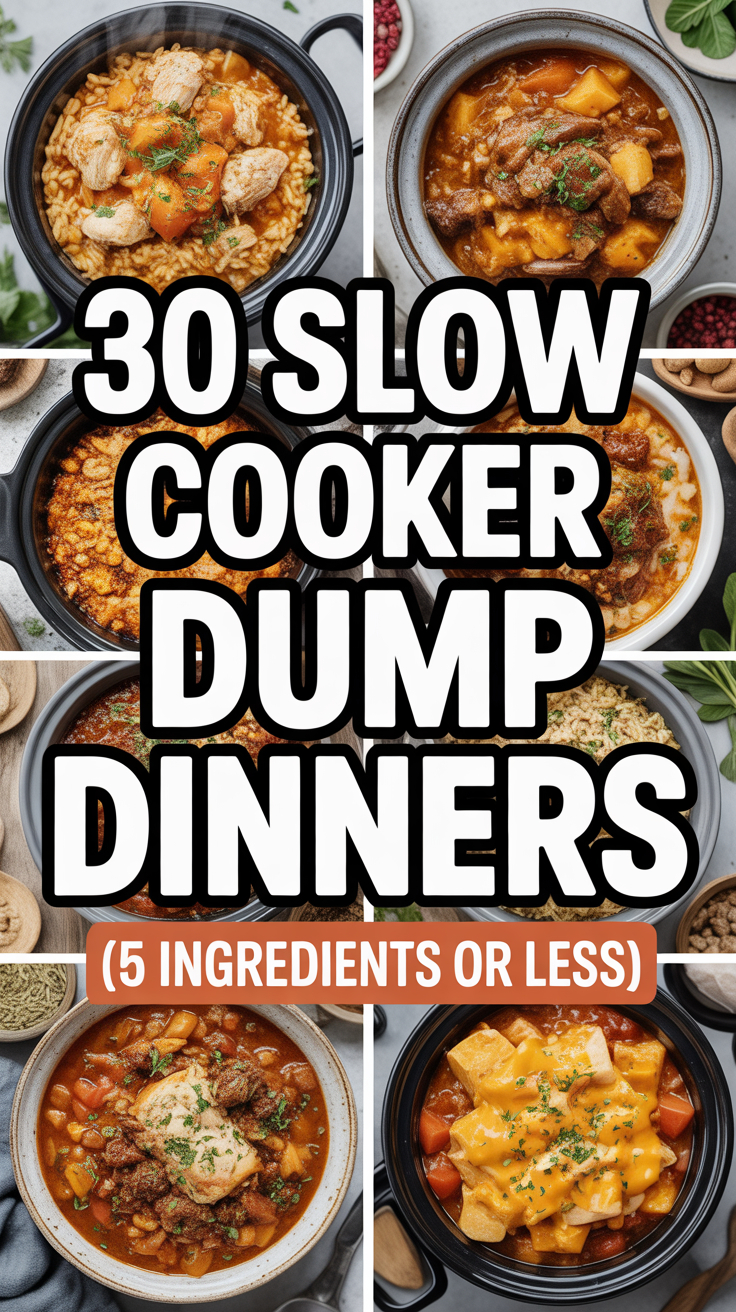 30 Slow Cooker Dump Dinners