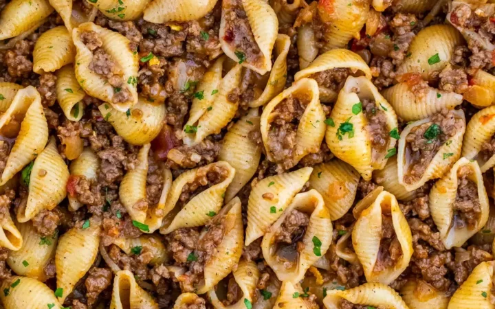 stir fried noodles with ground beef